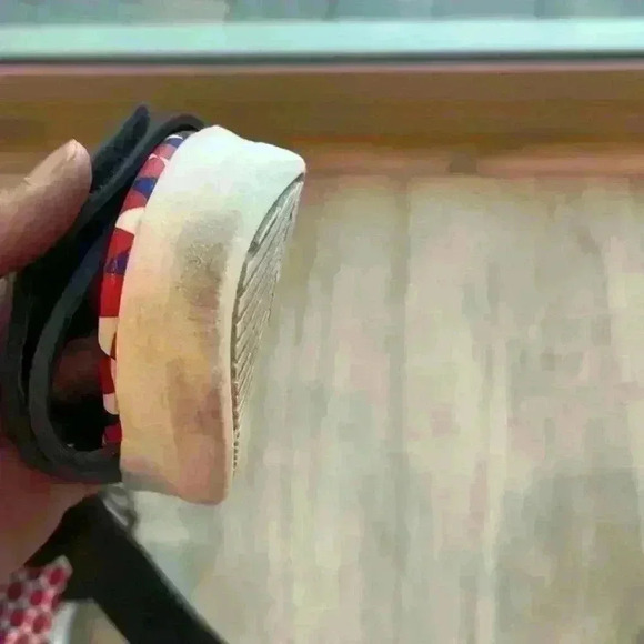 Tory Burch Tory Sport Velcro Sandals Navy sz 7.5 (runs small) - Picture 9 of 15